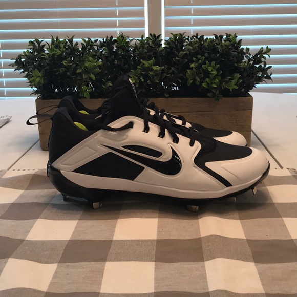 Alpha Huarache Elite Low (Black White) Baseball - Picture 3 of 8